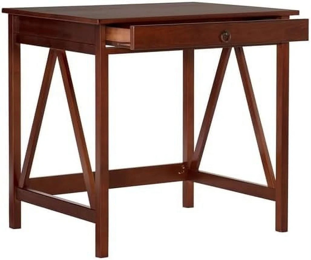 Wood Writing Desk in Antique Tobacco Brown I415014