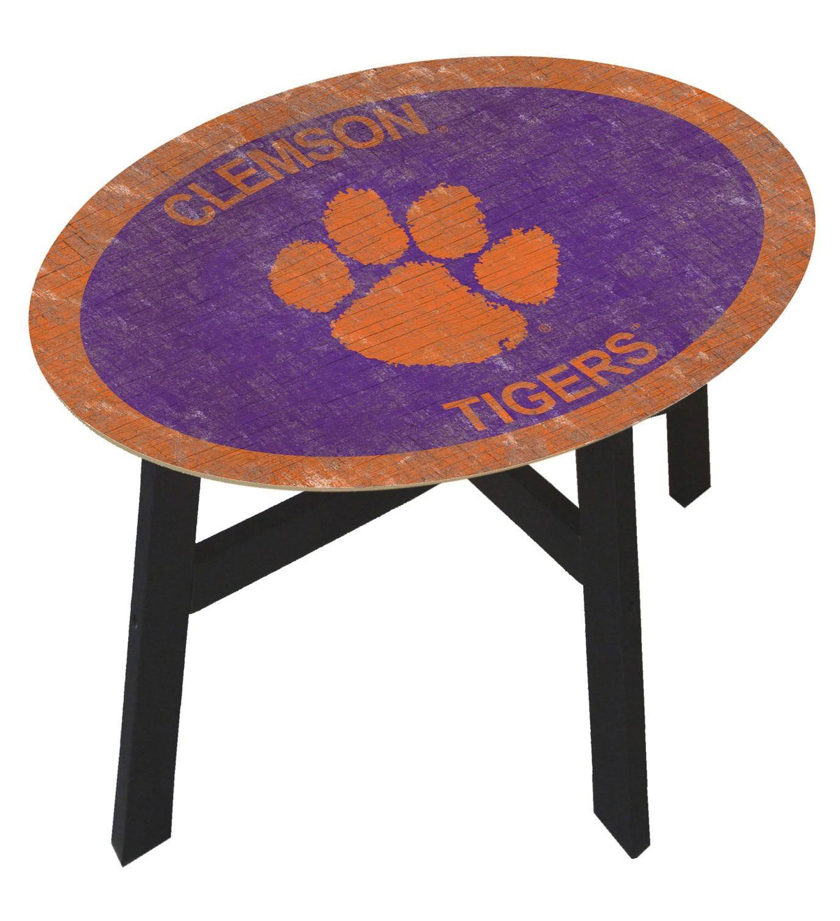 Clemson Tigers Wood Side Table C398