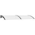 Door Canopy Black and Transparent 118.1"x31.5" PC A609173