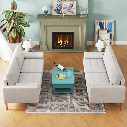 Beige Fabric Loveseat Sofa C497870