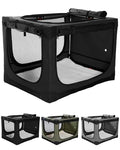 36 Inch Collapsible 4-Door Soft Dog Crate with Storage Bag J557