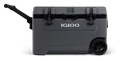 72 Quart Ice Chest Cooler with Wheels Gray S893406