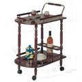 Merlot and Brass Serving Cart E22662