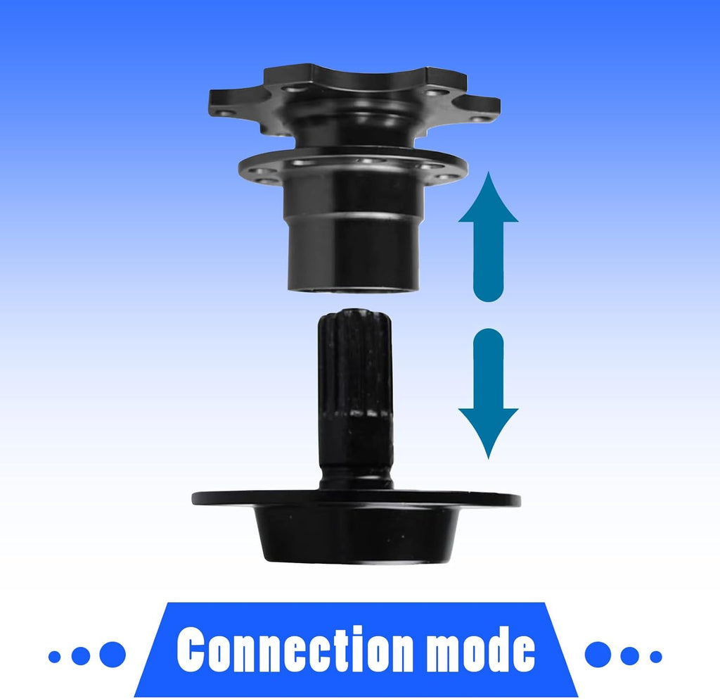 Black 6 Hole Quick Release Steering Wheel Hub Adapter J83396