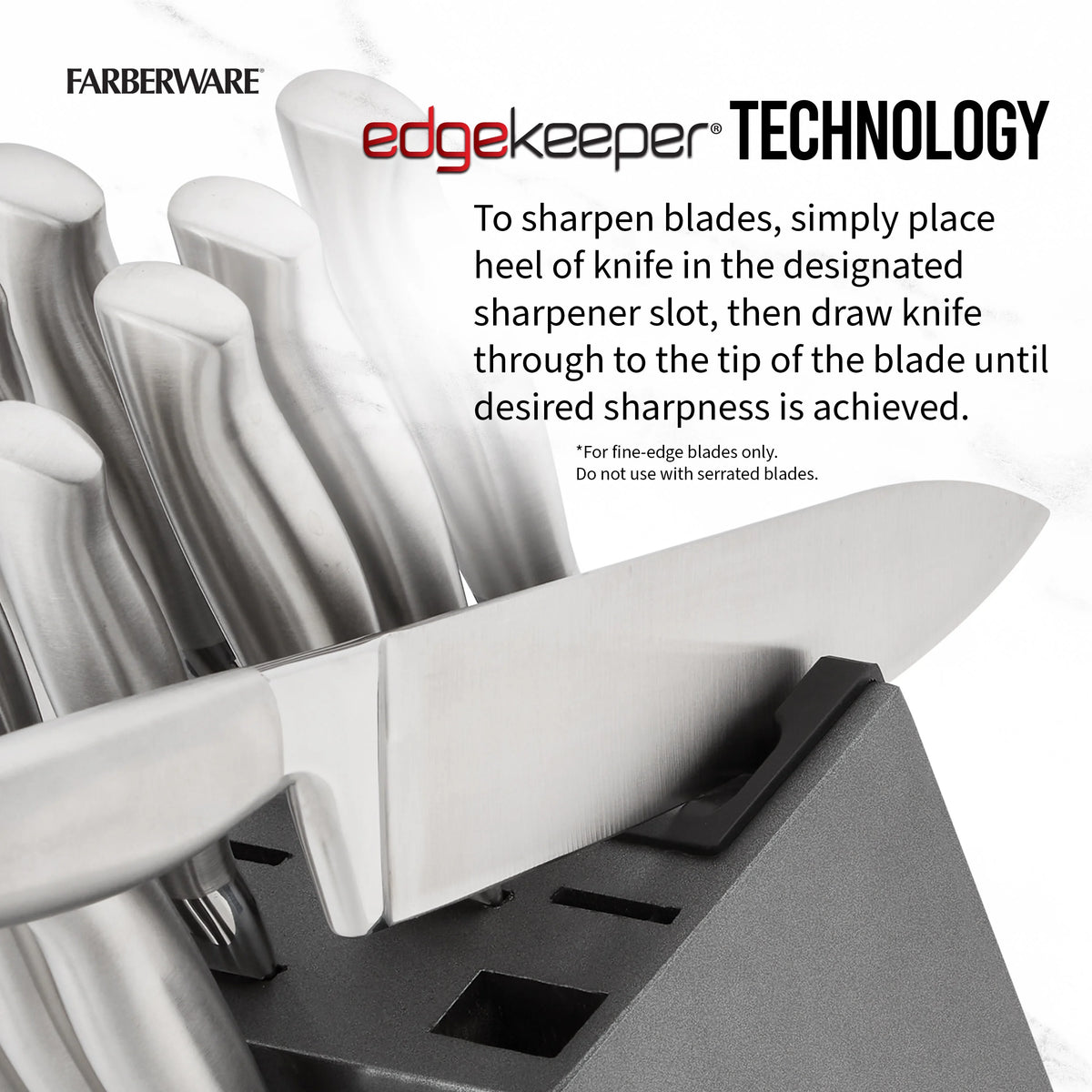 17 Piece Stainless Steel Knife Block Set Y627