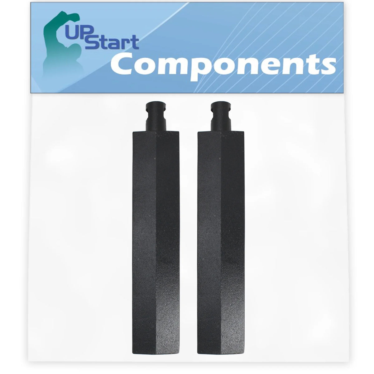 2-Pack BBQ Gas Grill Tube Burner Replacement Parts, Cast Iron Pipe Burners 15 3/4" A143