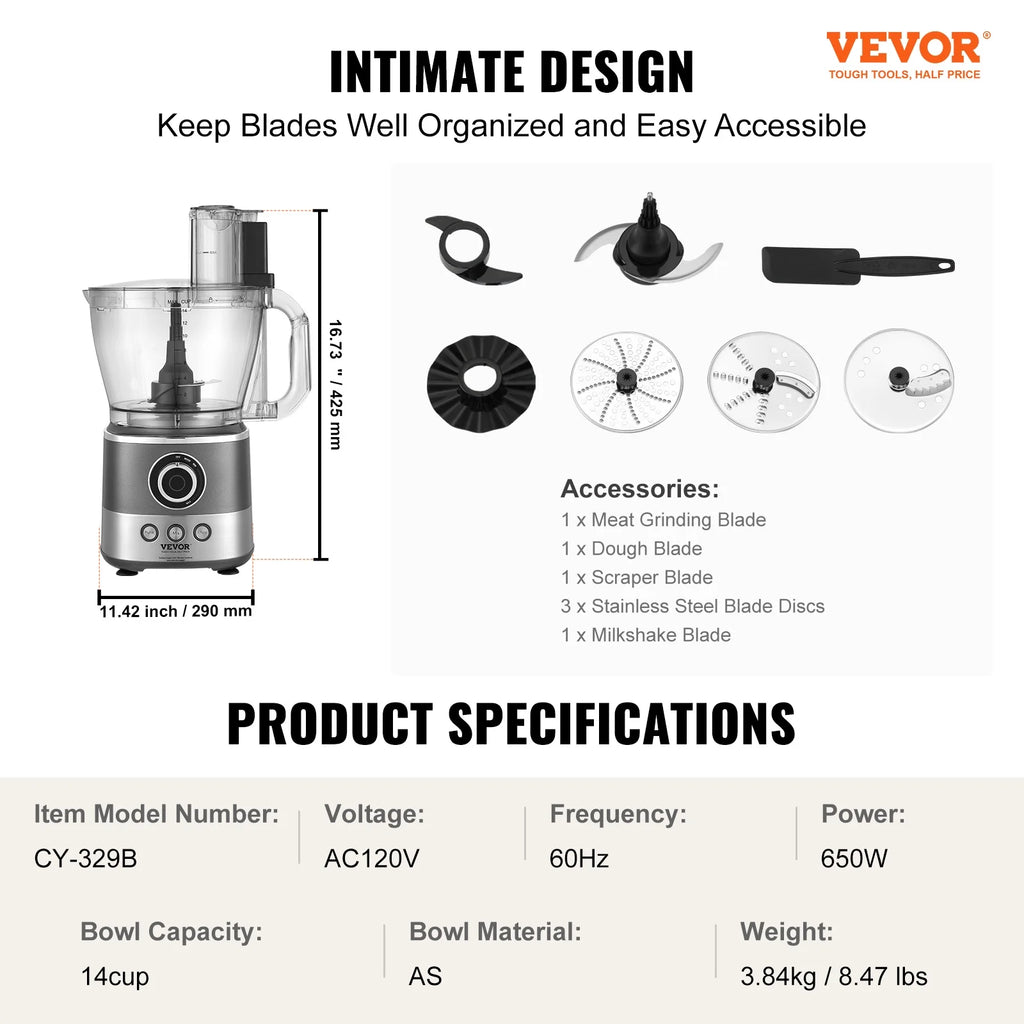 14-Cup 650W Food Processor F57985
