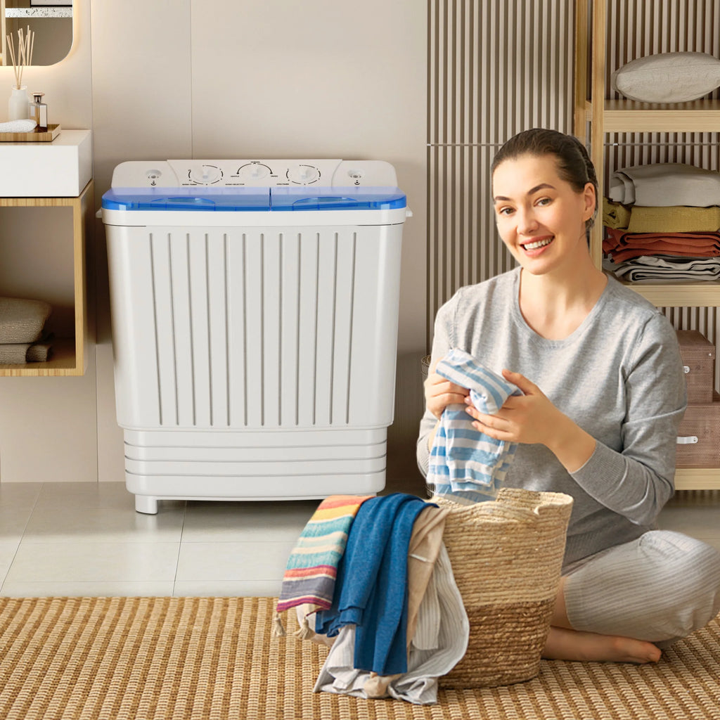 Blue 2.33 cu.ft. Portable Washer & Dryer Combo Washing Machine Q782078
