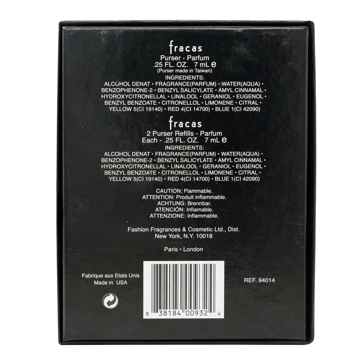 Parfum 0.25oz/7ml With 2 Refills Each .25oz L3794