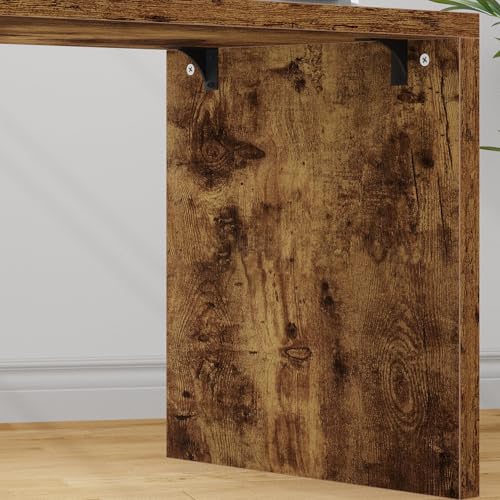 Black L Shaped Computer Desk with Drawers, 55 Inch C372