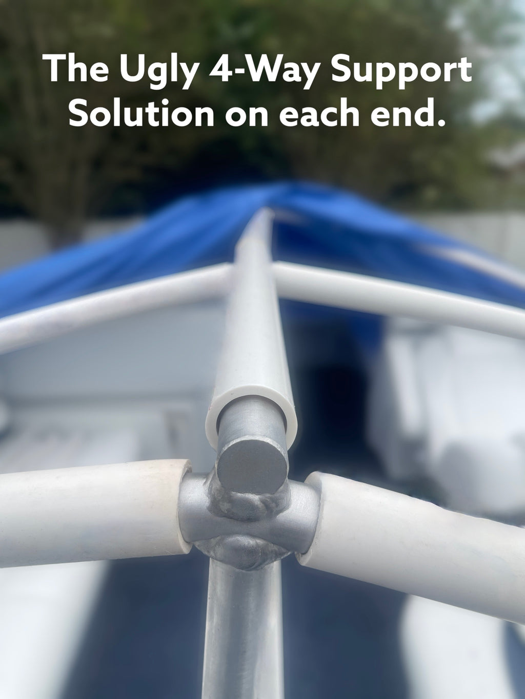 Pontoon Boat Canvas Solution with 6 Rise with 18 Gator Bites C469