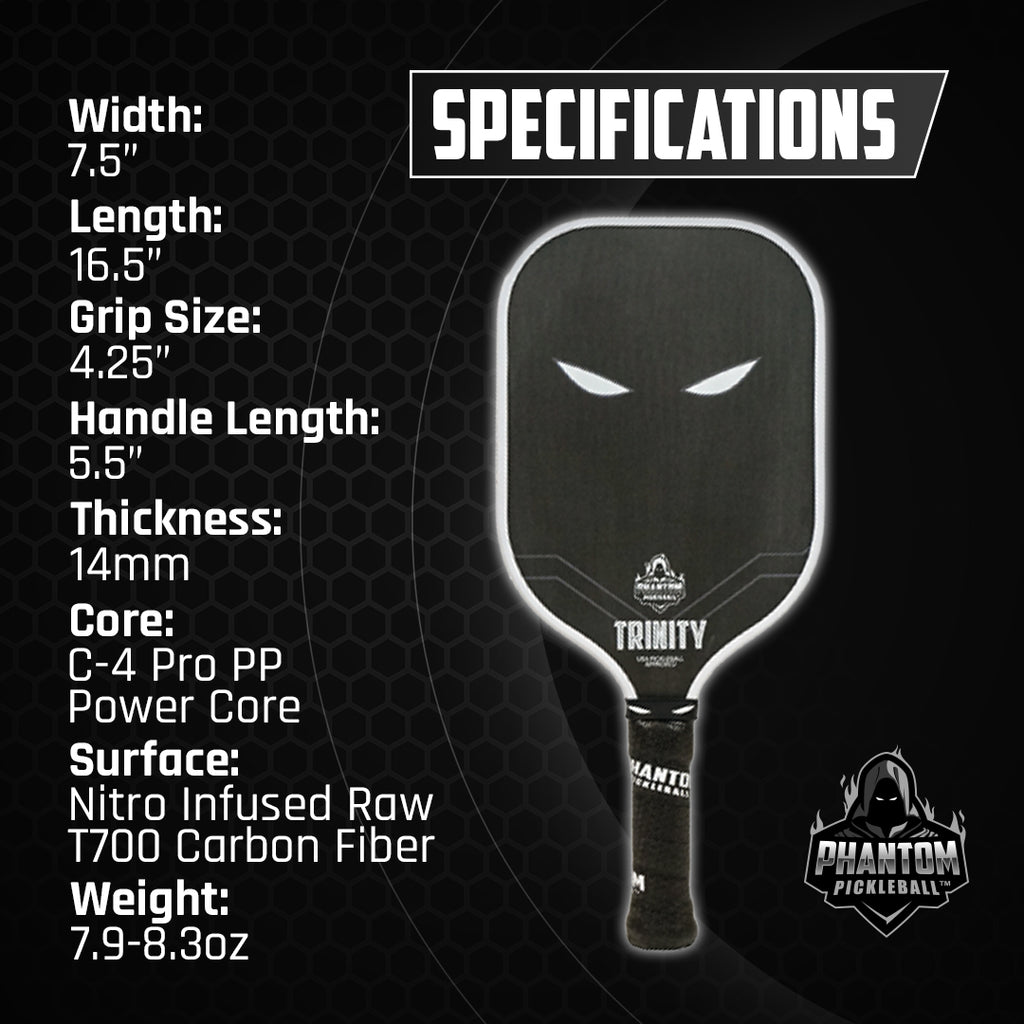 14mm T700 Raw Carbon Fiber Thermoformed Pickleball Paddle with Cover W21719