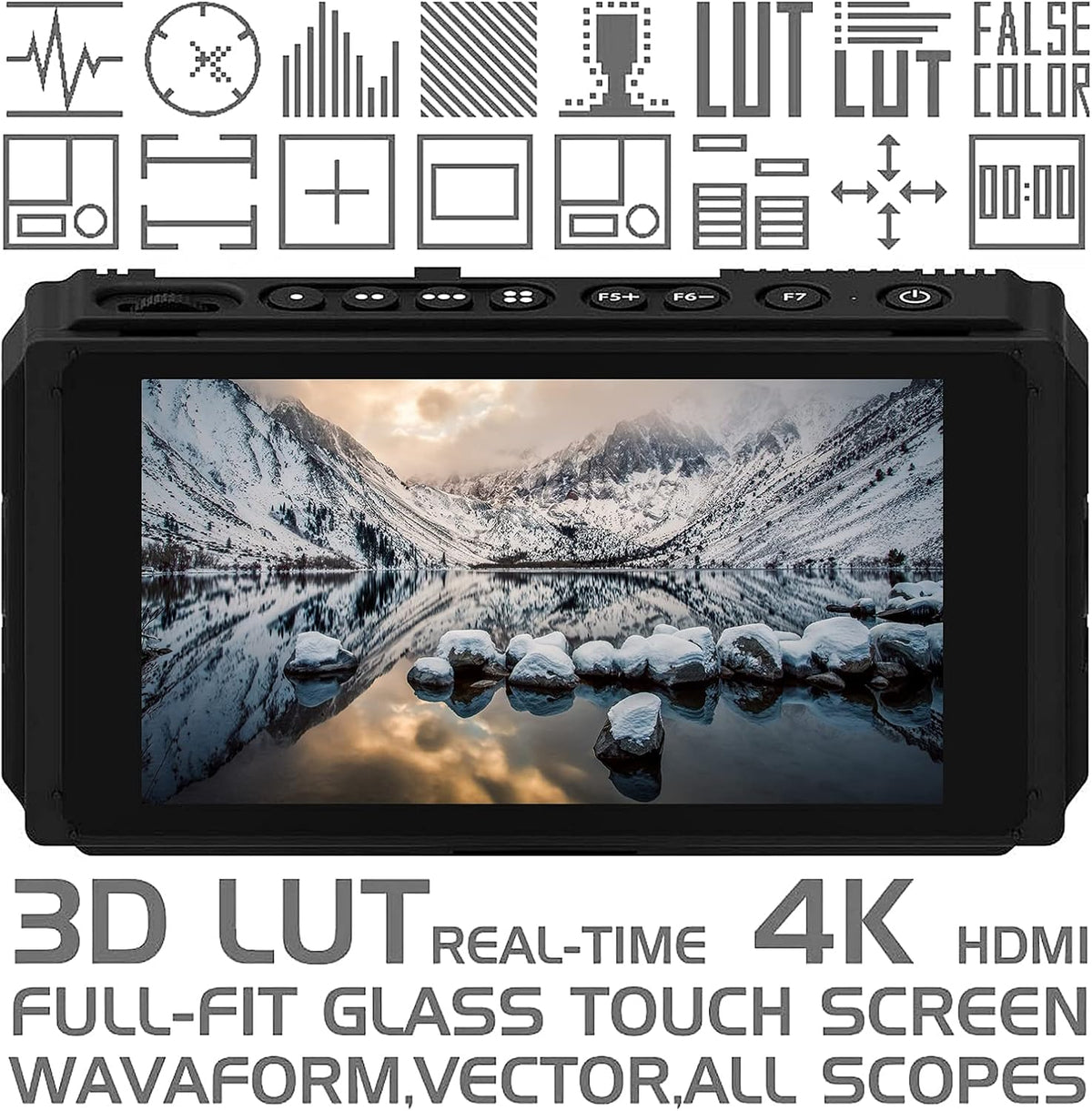 5 Inch IPS DSLR Camera Field Monitor Touch Screen 4K HDMI V625