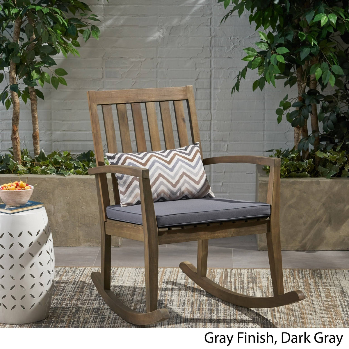 Acacia Wood Rocking Chair S7872