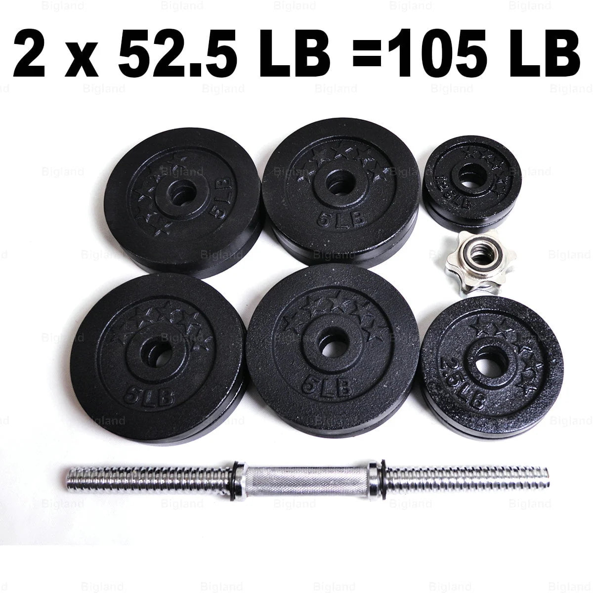 Adjustable Dumbbell Set 105 lbs Black Y2095