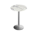 42 in. Tall Indoor & Outdoor All-Season Table with 32 in. Dia. White Marble Top L546