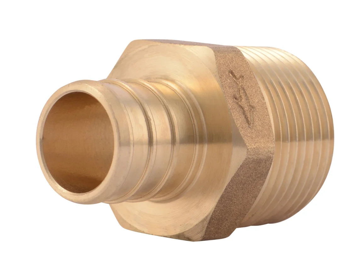 3/4" X 3/4" MNPT PEX Barb Threaded Male Adapter 10 Pk I98661