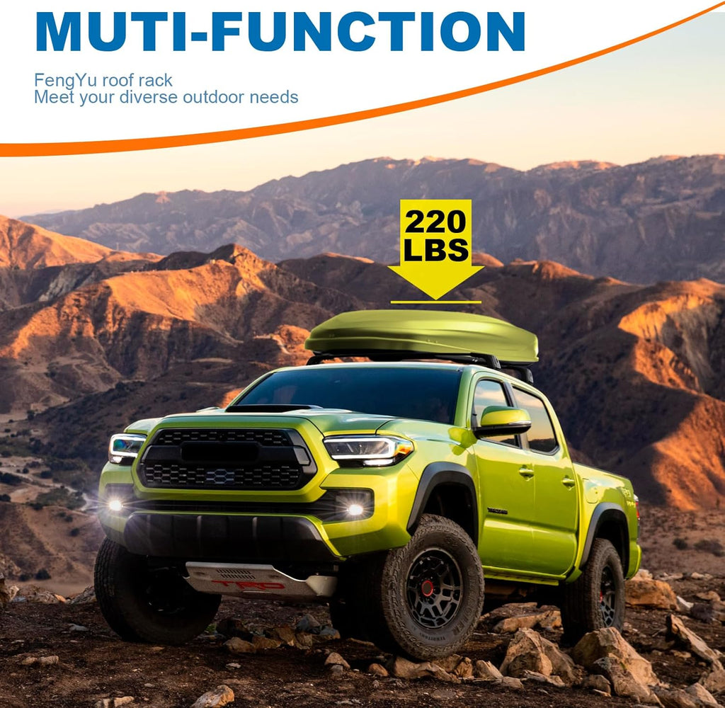 Heavy Duty Lockable Aluminum Black Roof Rack Cross Bars V44505