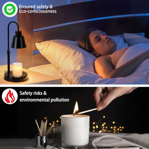 Black Adjustable Metal Candle Warmer Lamp with Timer Dimmer I1228