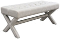 Dark Grey Velvet Bench J56979