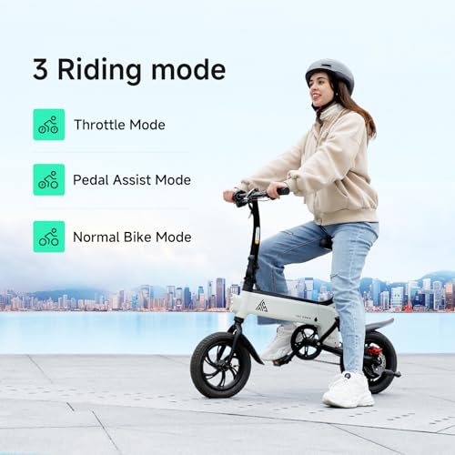 Folding Electric Bike 450W Peak Motor 16MPH 15 Miles 12" Pneumatic Tires V848248