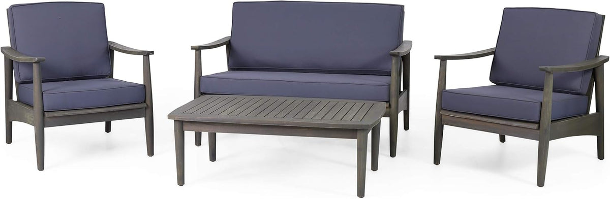 Acacia Wood 4pc Chat Set U224