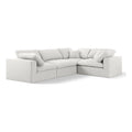 Cream Linen Fabric Modular Sectional E30006