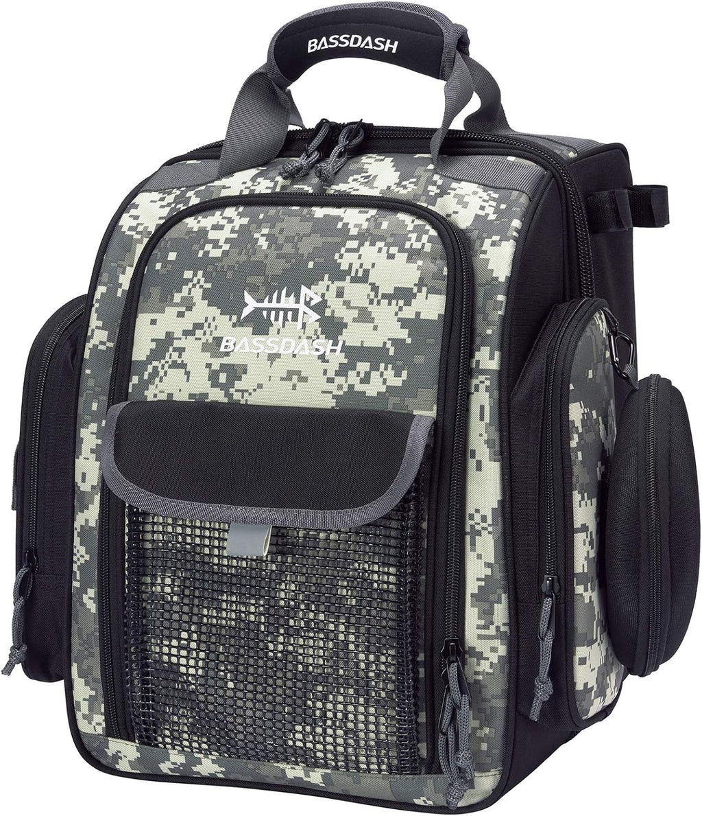 Fishing Tackle Backpack Water Resistant Bag with Rod Water Bottle Holder M254106