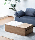 Light Brown Wood Coffee Table with 2 Drawers F853634