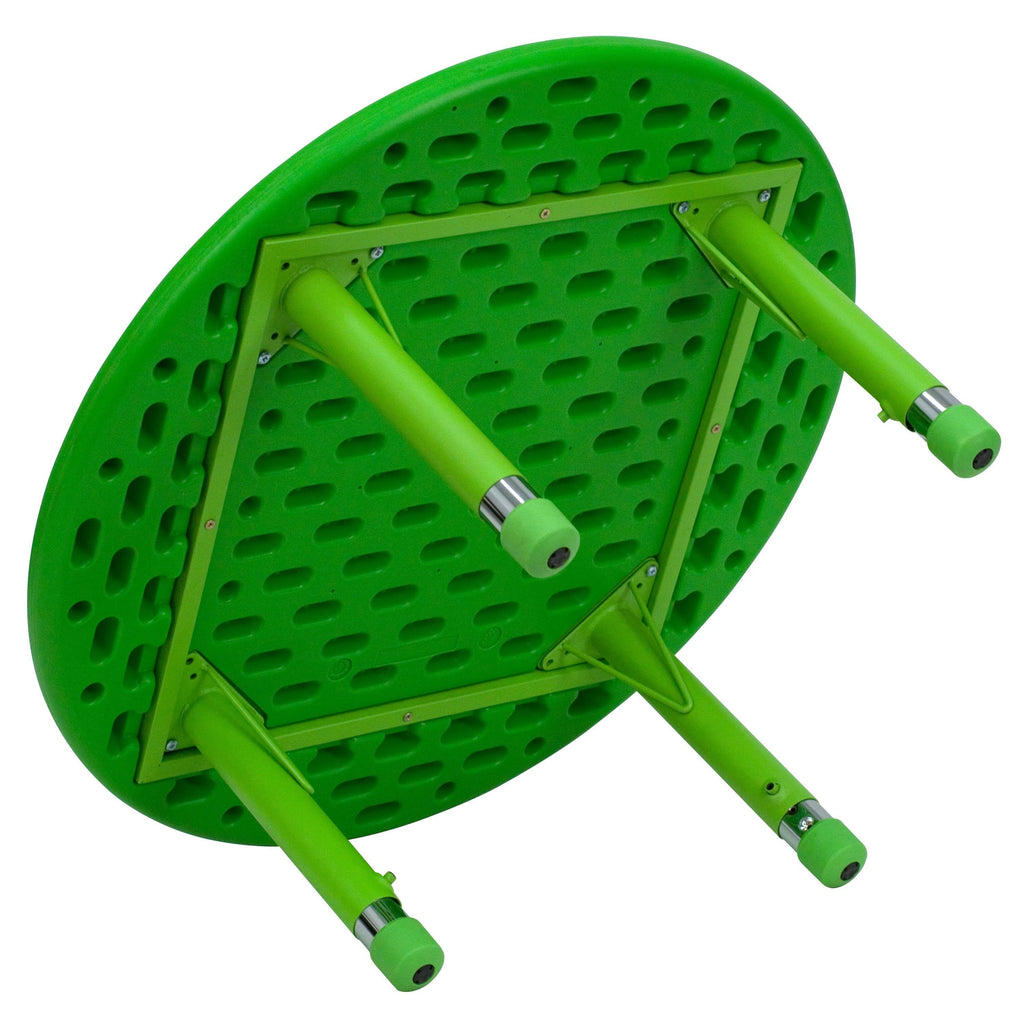 Green Plastic Height Adjustable Activity Table Set with 2 Chairs A4150