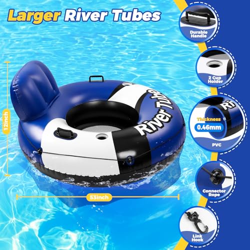 Inflatable Pool Float with Canopy and Cup Holder Q2639