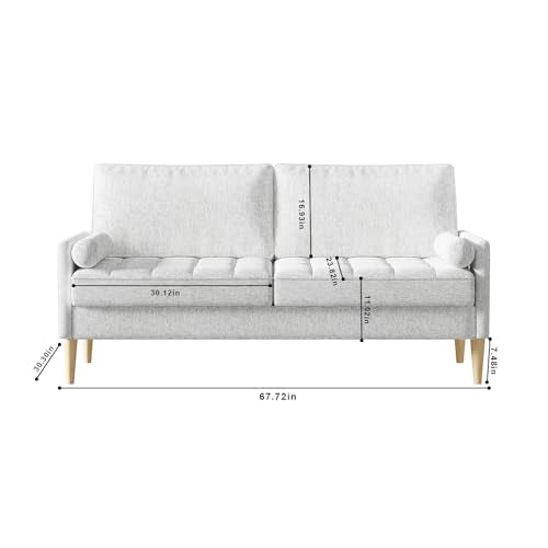 Beige Fabric Loveseat Sofa C497870