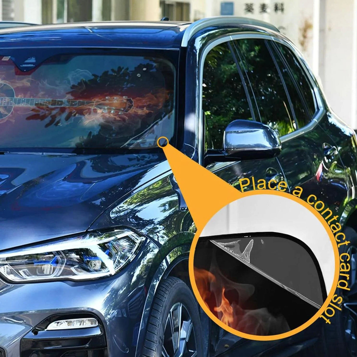 55x27.6in Foldable Car Windshield Sun Shade L233384