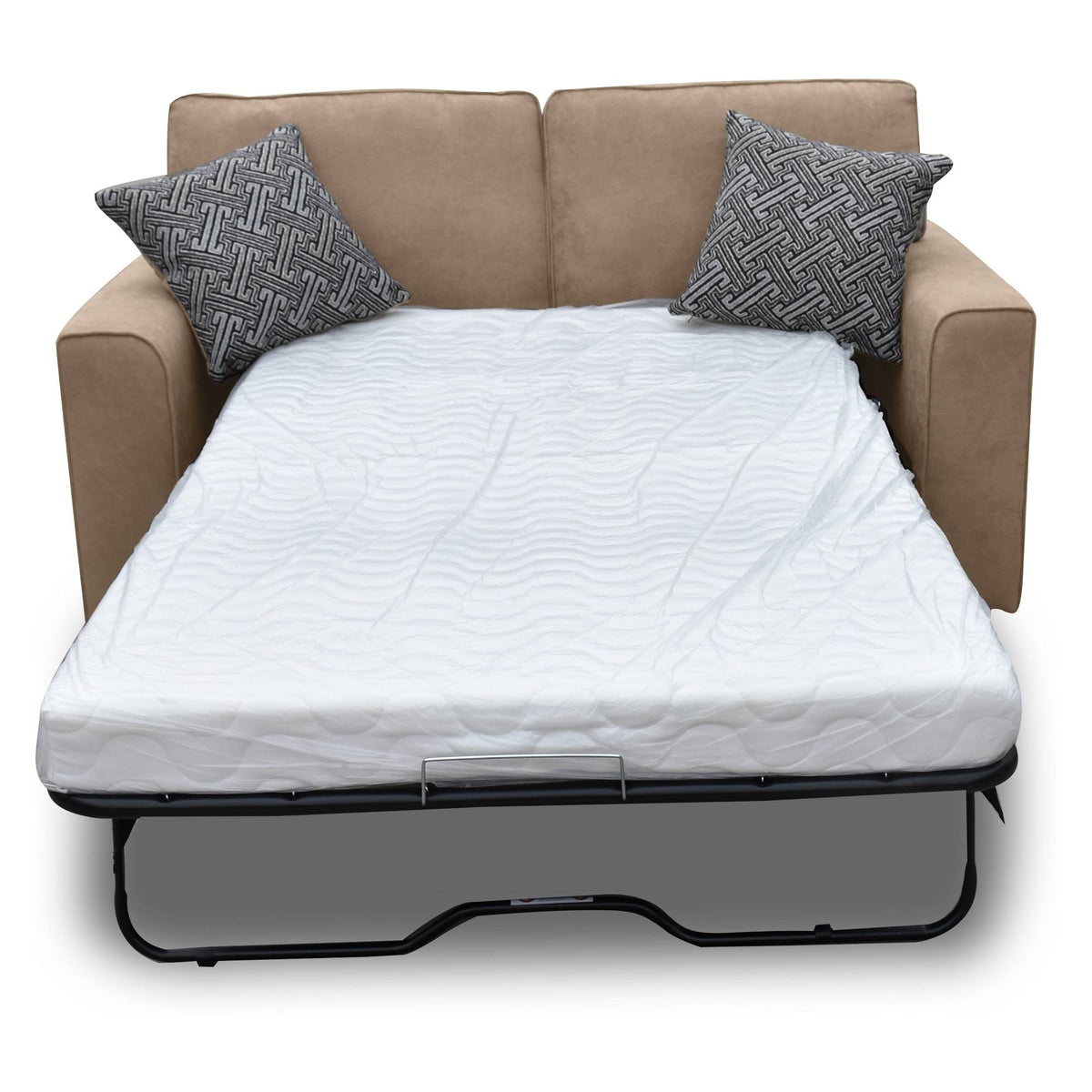 Khaki Fabric Loveseat with Sleeper G325391