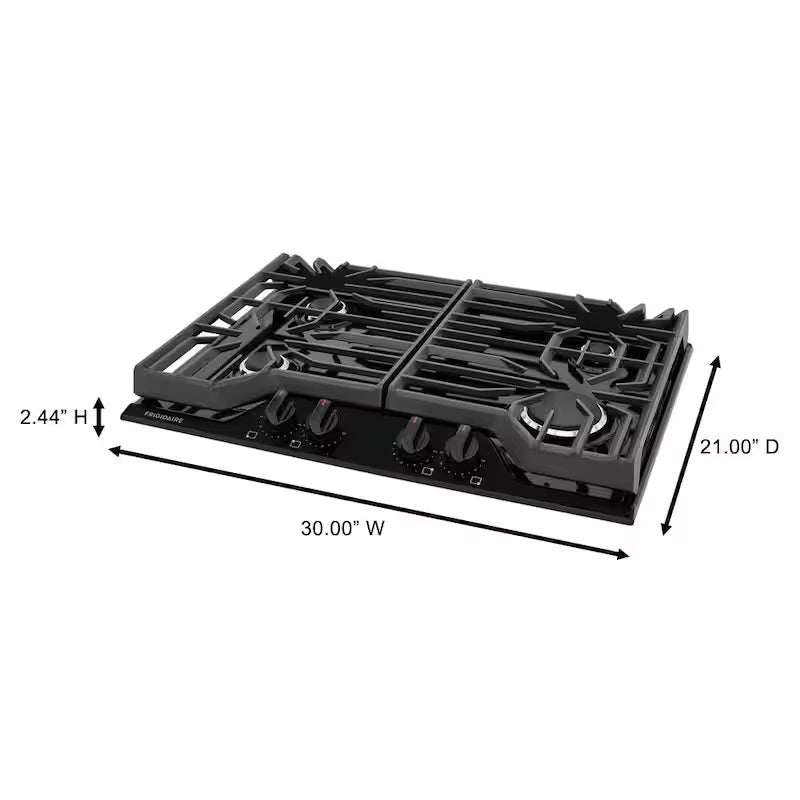Black 4-Burner Gas Cooktop O970