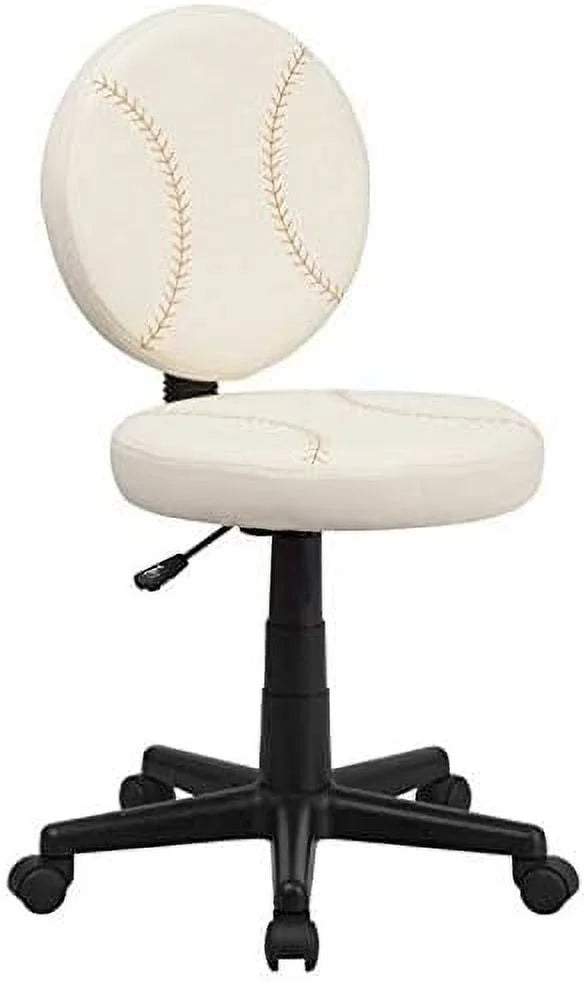 Cream Vinyl Swivel Office Task Chair L213669