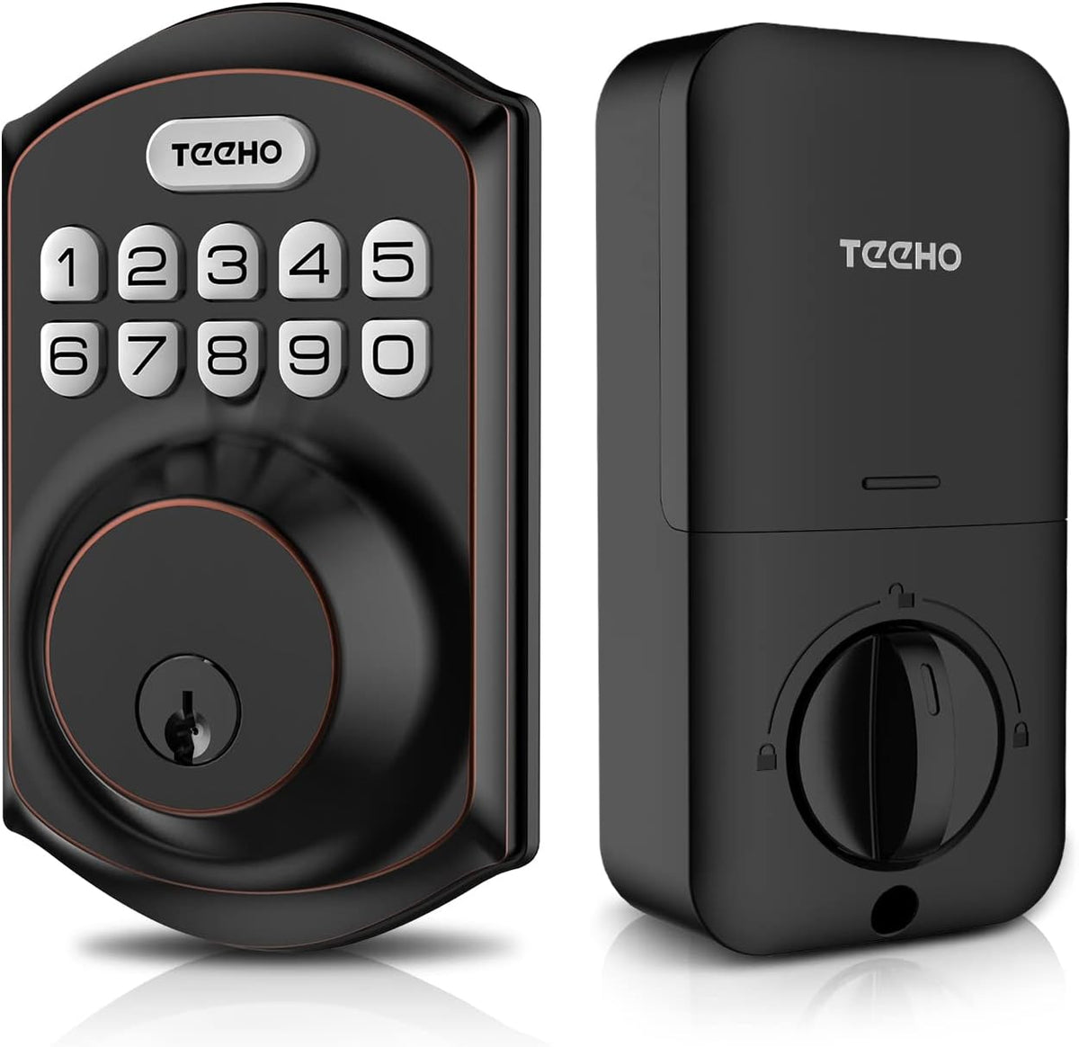 Oil-Rubbed Bronze Keyless Entry Deadbolt with Keypad, Pack of 2 L566