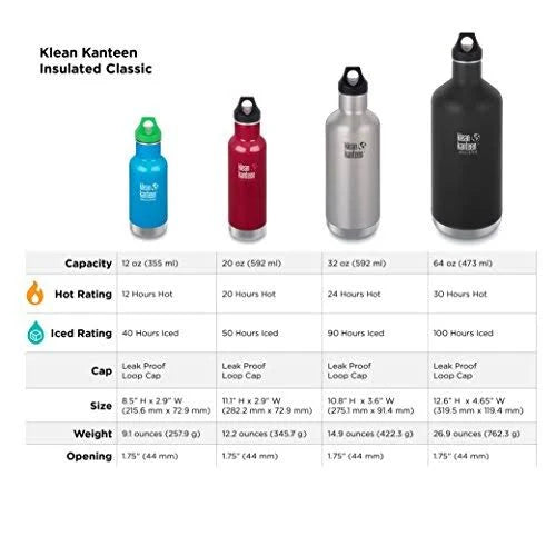 12 oz Vacuum Insulated Classic Bottle D13344