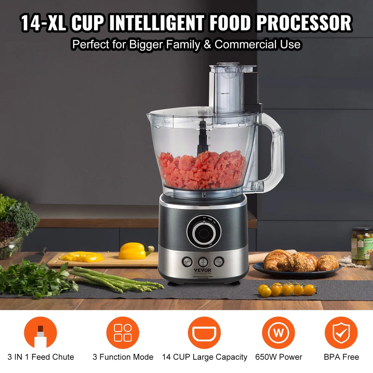 14-Cup 650W Food Processor F57985