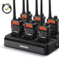 6pcs Dual Band Walkie Talkies Two Way Radio with Six-Way Charger and Programming Cable V84822