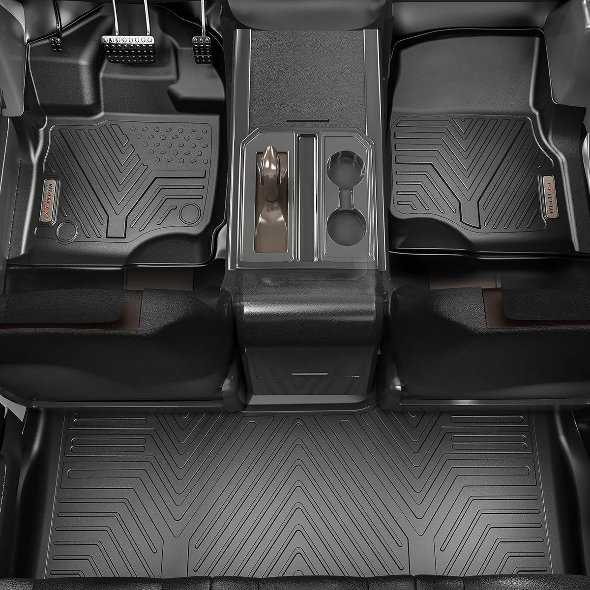 Black 2 Row Floor Liner Set U614
