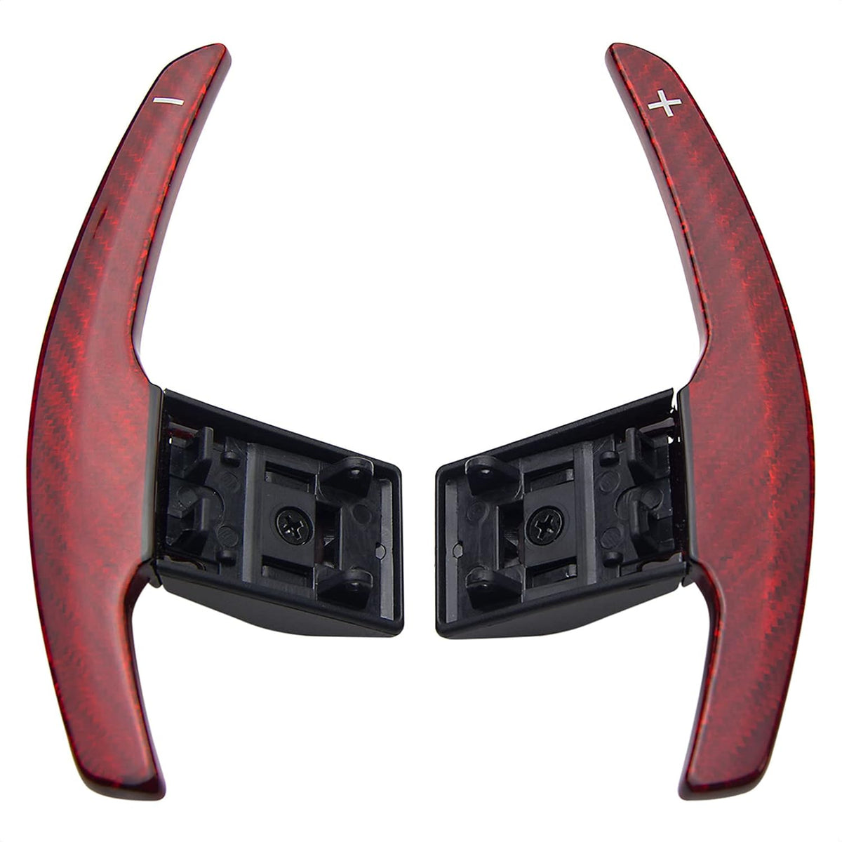 Real Carbon Fiber Steering Wheel Shift Paddle Extended Shifter Trim Cover V8863