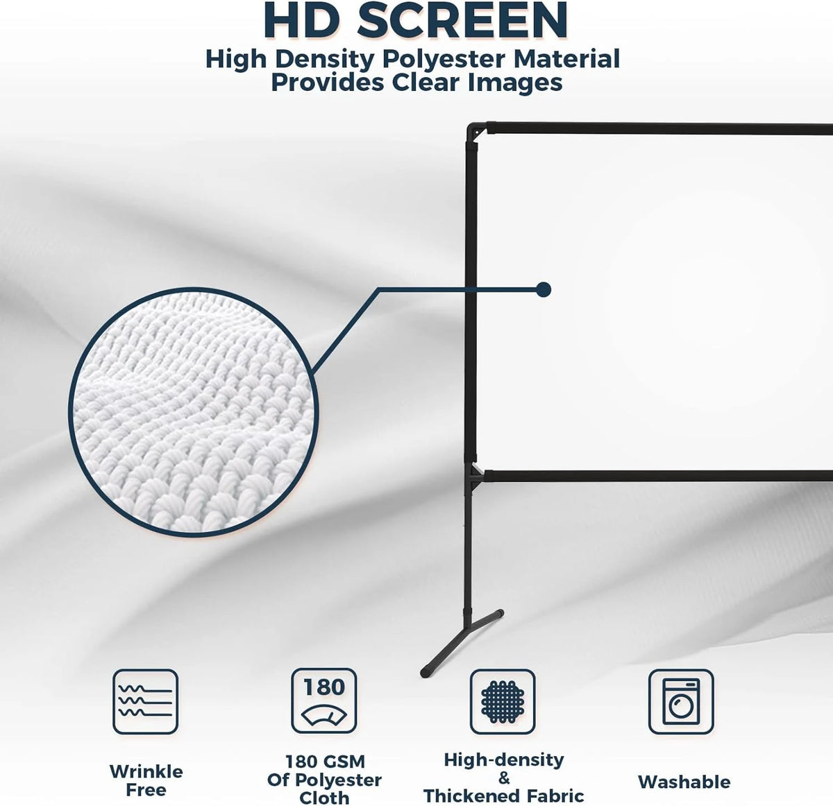 100 inch 16:9 Portable Projector Screen with Stand T6919