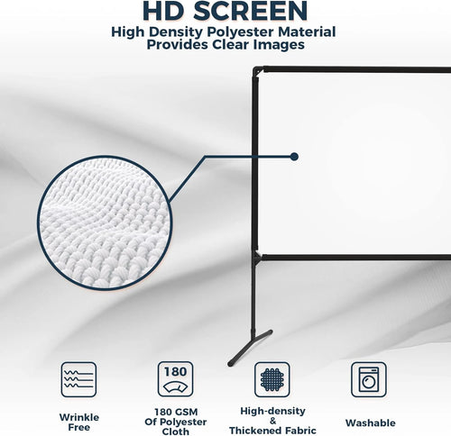 100 inch 16:9 Portable Projector Screen with Stand T6919