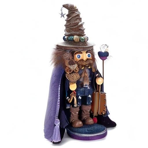 15" Hollywood Wizard Nutcracker with Owl A369