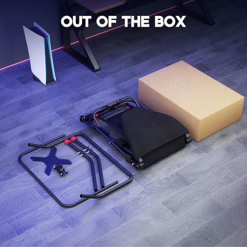 Foldable Racing Simulator Cockpit with TV Stand and Seat U29639