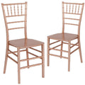 Rose Gold Resin Chiavari Chairs Set of 2 S761