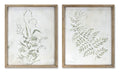 Floral Print Set of 2 Iron Wood H5632
