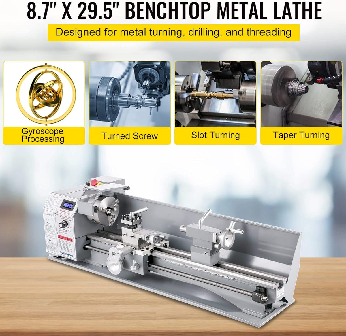 8.7 x 29.5 Inch 750W Metal Lathe C632