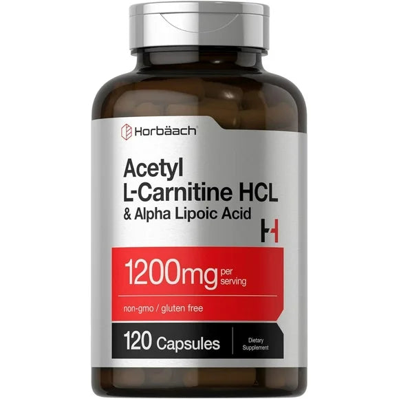 Acetyl L Carnitine HCL & Alpha Lipoic Acid 1200mg 120 Capsules J562